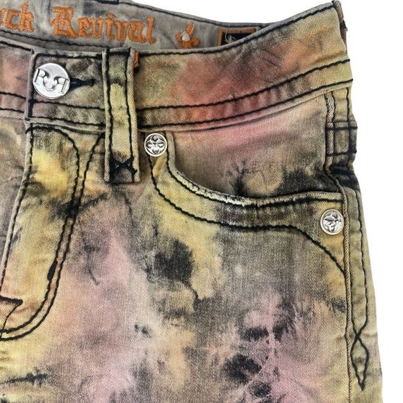 Rock Revival Alivia Short - Tie Dye Collector's Edition Sz 25 - Picture 5 of 14